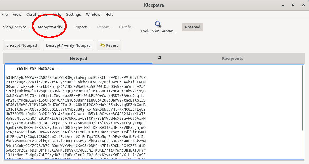 Decrypting a message - Zero Trace